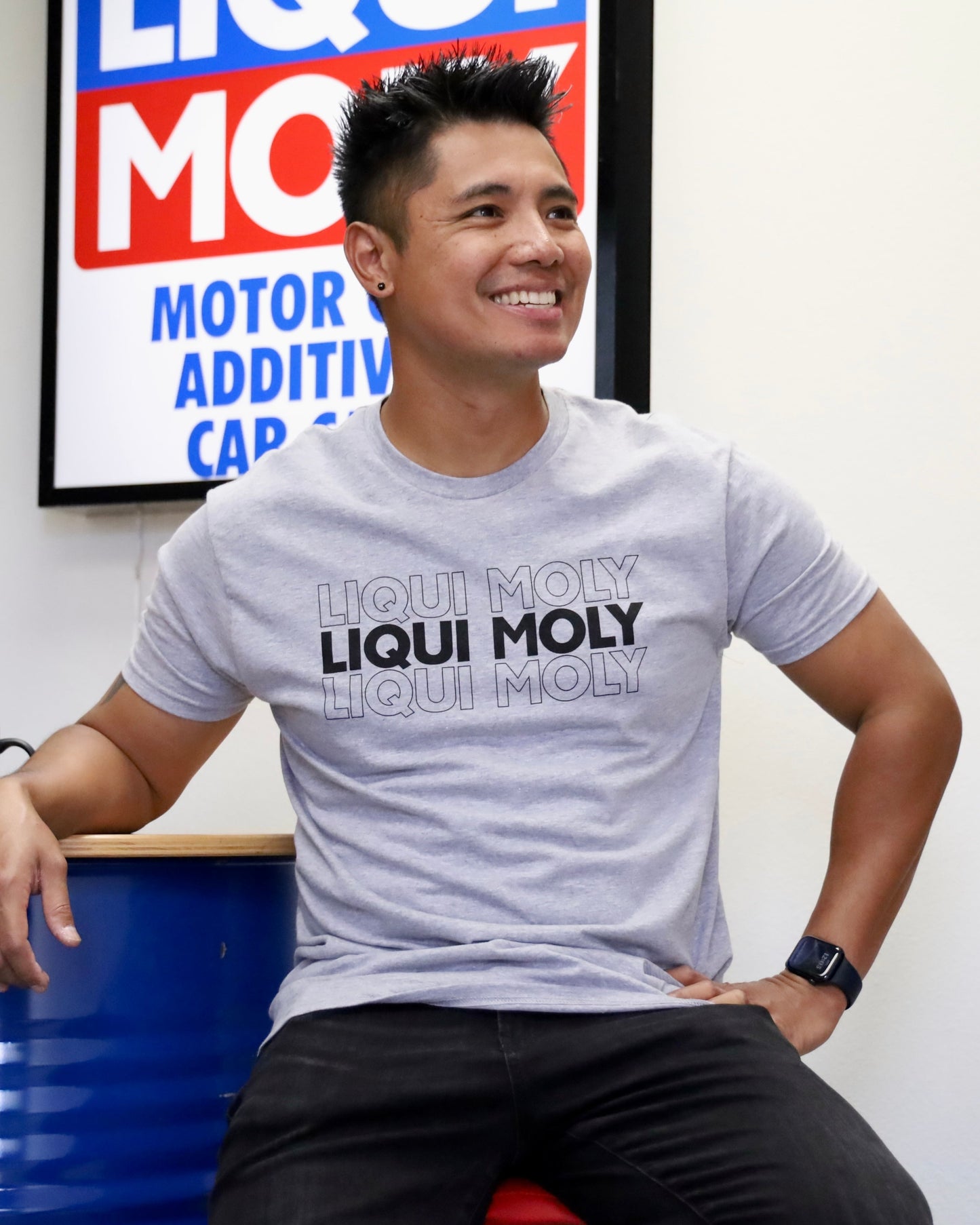 LIQUI MOLY Stacked Logo Power Tee – Athletic Heather