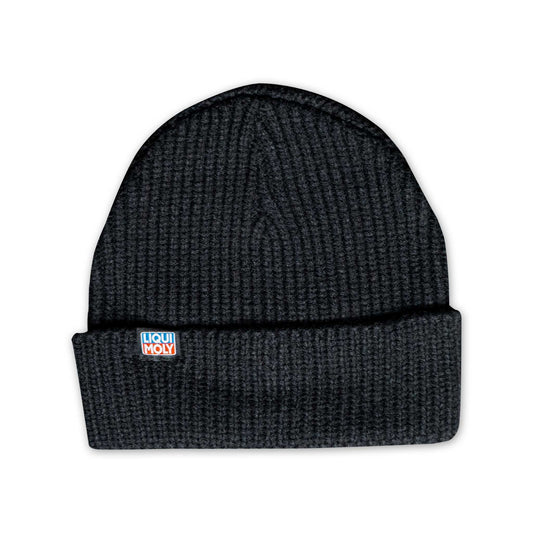LM Beanie - Black With Woven Label