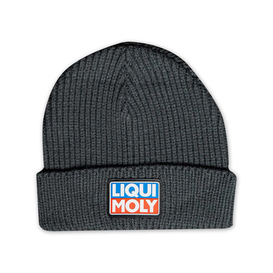LM Beanie - Charcoal With Rubber Patch