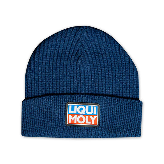 LM Beanie - Navy Blue With Rubber Patch