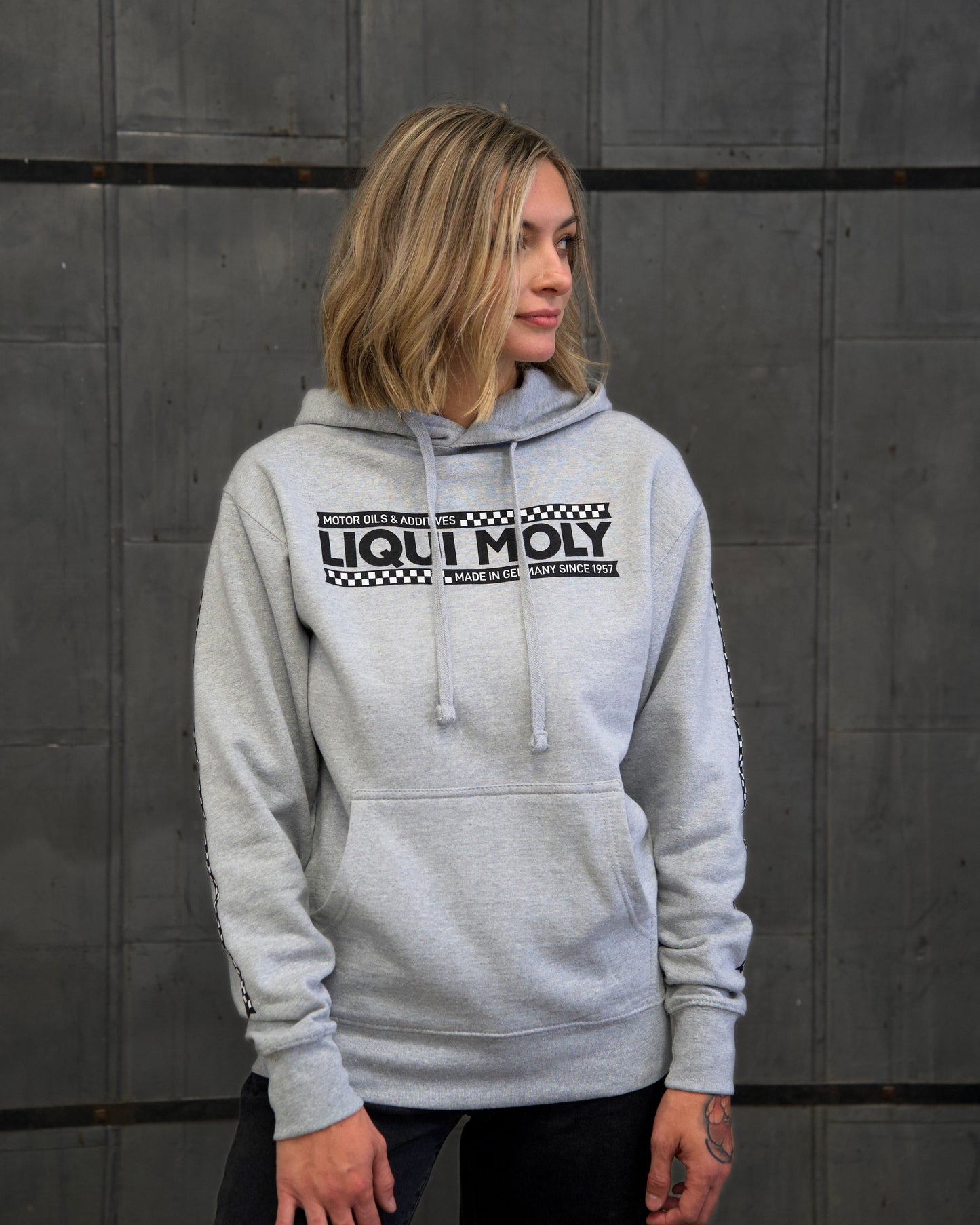 LIQUI MOLY Hoodie Checkers Athletic Heather