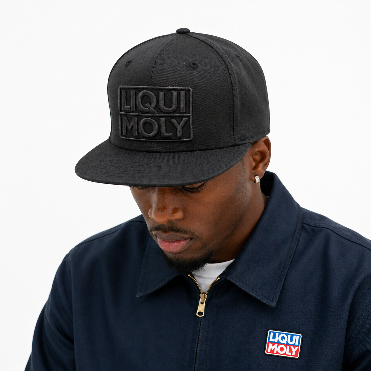 Gorra de béisbol New Era de LIQUI MOLY en negro sobre negro - Edición de diseño elegante