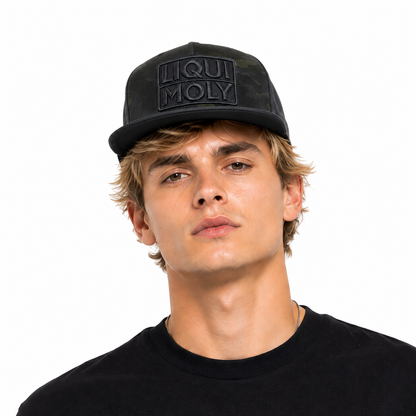 Gorra de béisbol con estampado de camuflaje de LIQUI MOLY - Negro sobre negro 