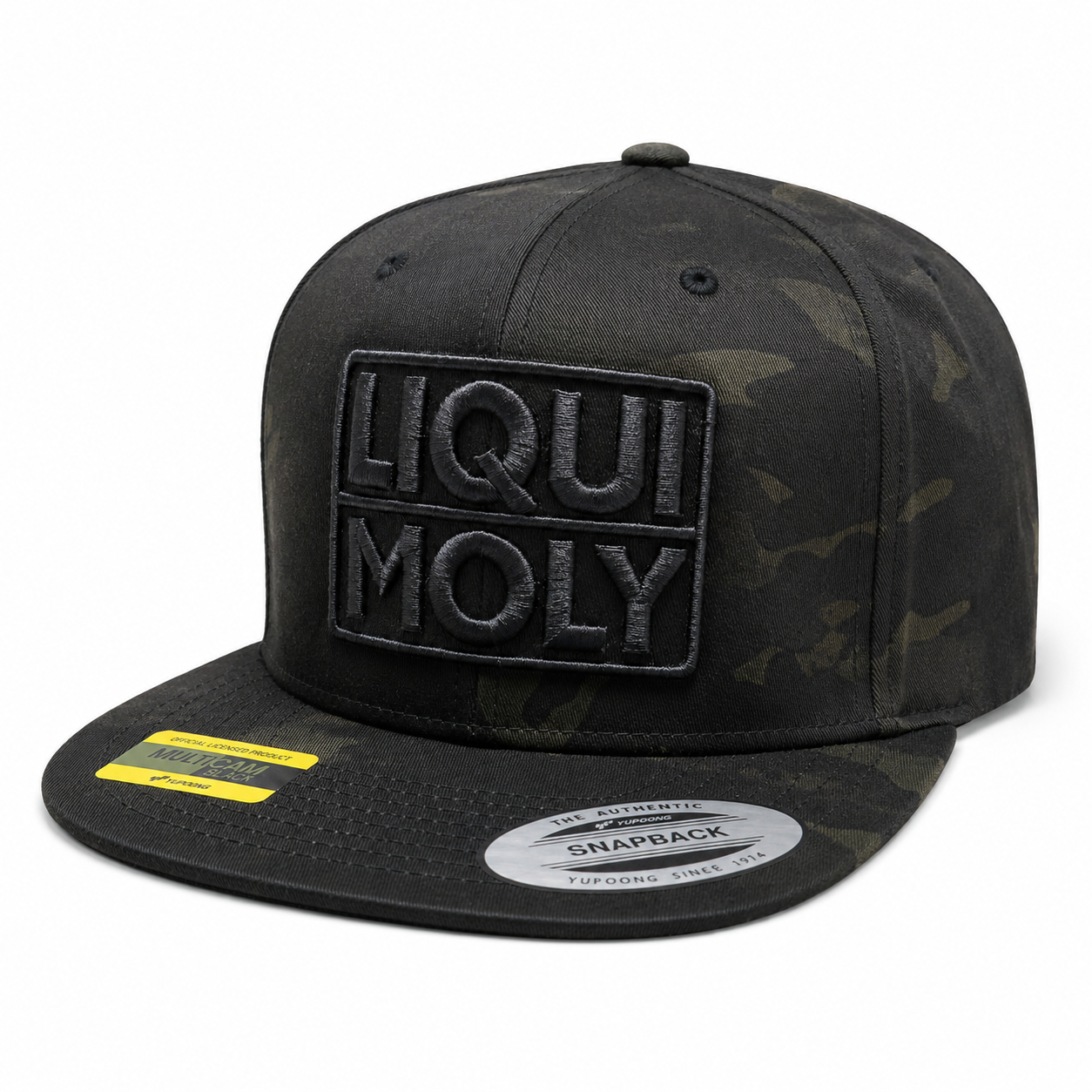Gorra de béisbol con estampado de camuflaje de LIQUI MOLY - Negro sobre negro 