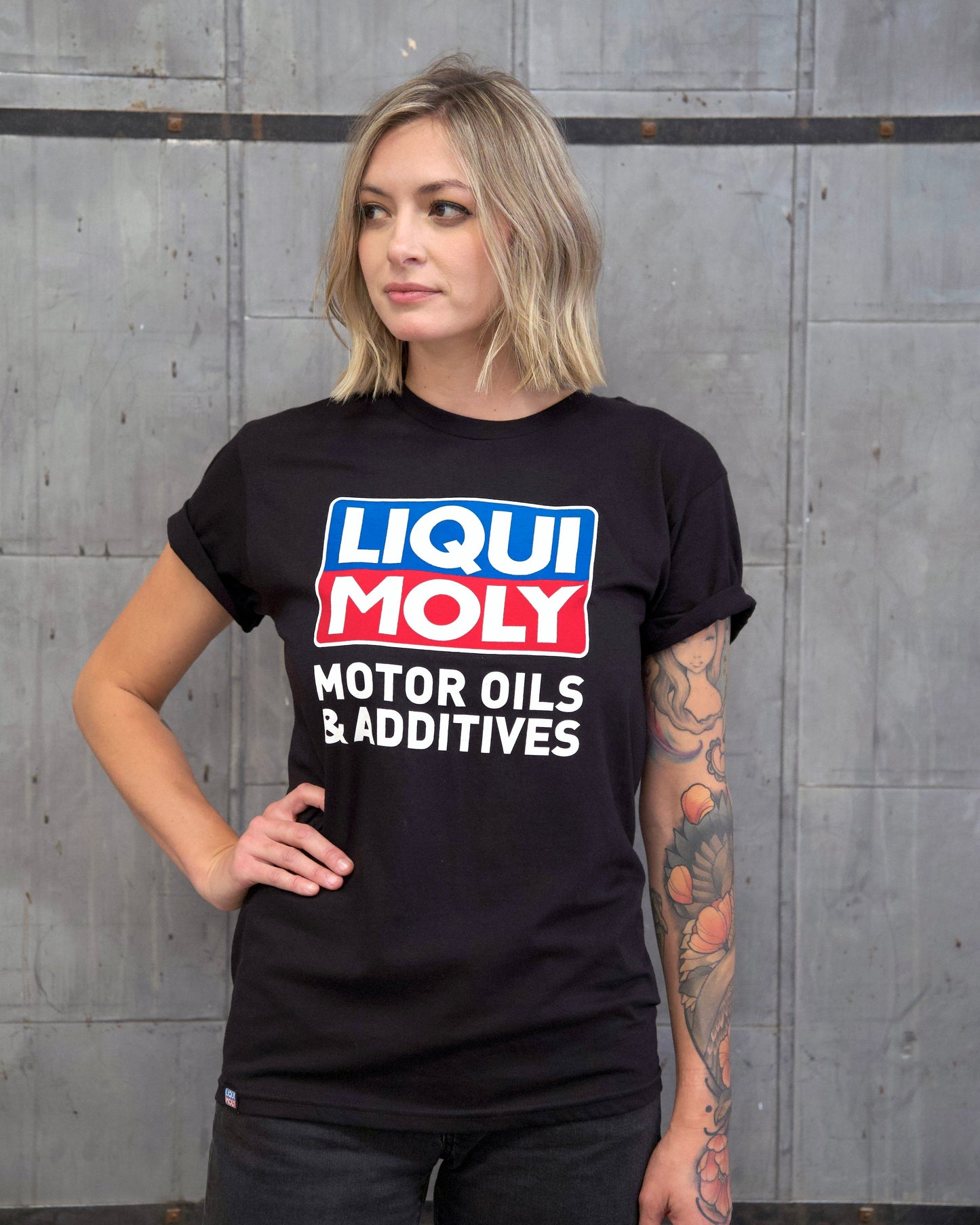 LIQUI MOLY Black Tee with Bold Logo and Slogan