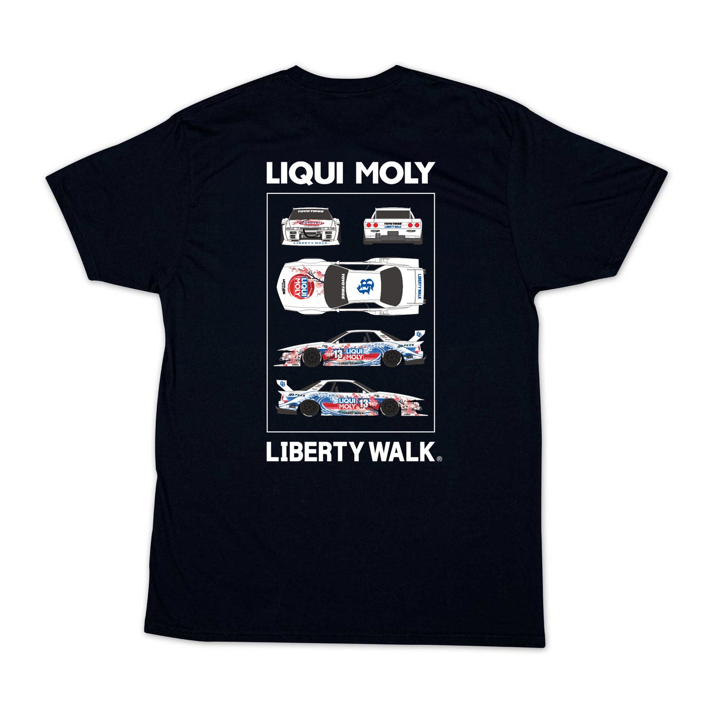 LIQUI MOLY x Liberty Walk Skyline GT-R R32 Limited Edition Tee – Black COMING SOON !!!